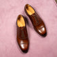 Oriental Jackman Vegano Brown Adelaide Oxford Leather Shoes - UK 9