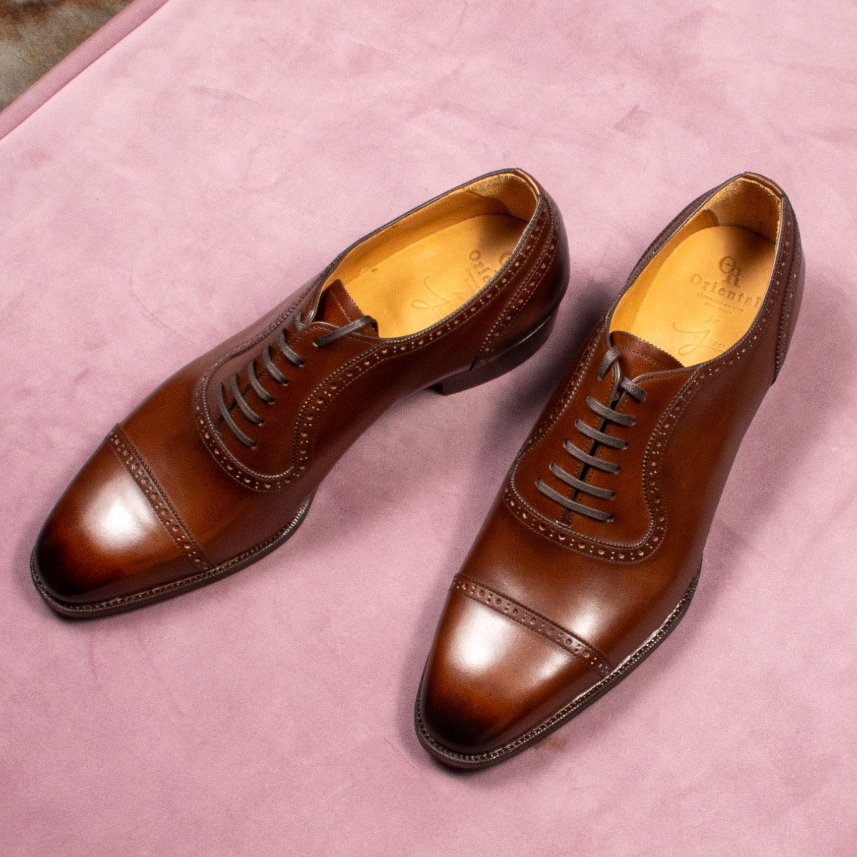Oriental Jackman Vegano Brown Adelaide Oxford Leather Shoes - UK 9