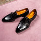 Jervois Black Box Calf Double Monk Leather Shoes - UK 11E