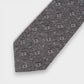Textured Wool - Silk Tie with Square Motifs - Brown - Yeossal & Co