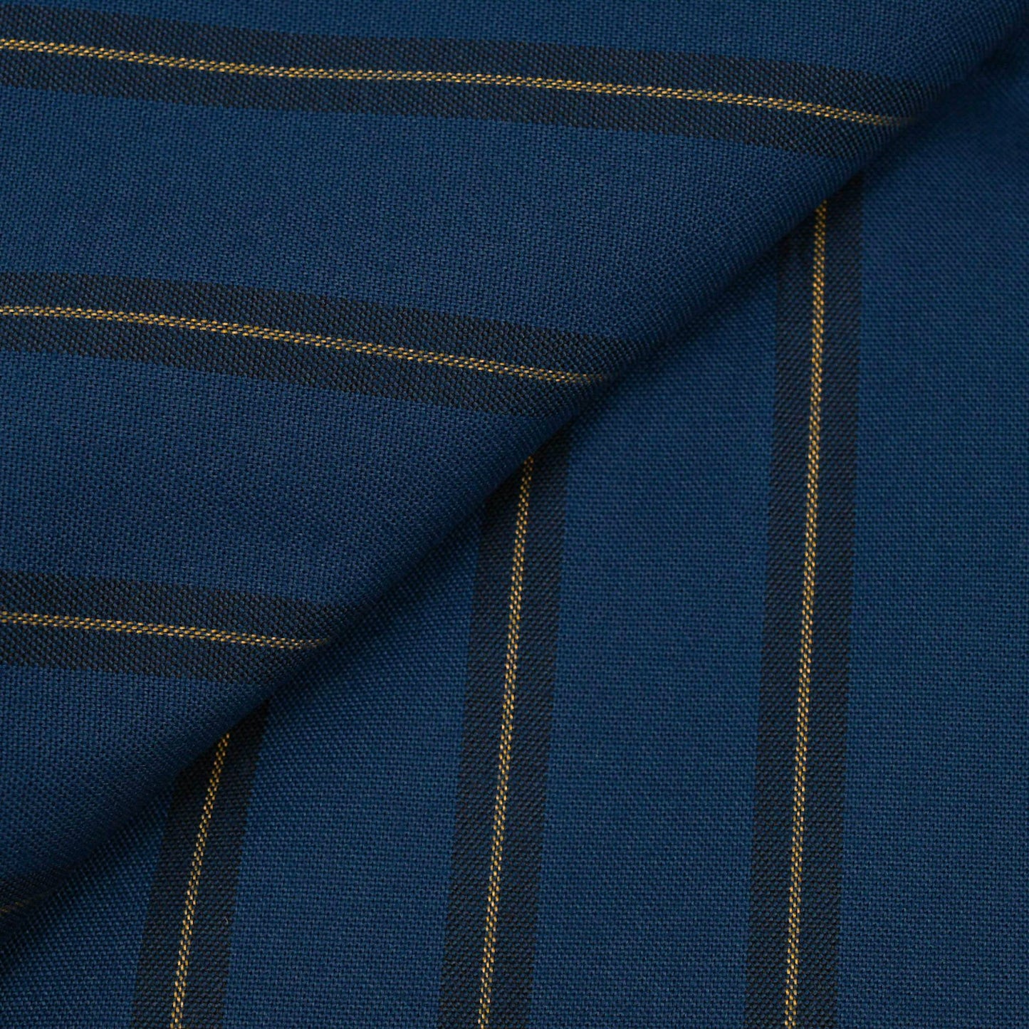 Thomas Mason Navy/Yellow Stripe Oxford Shirt - Yeossal & Co