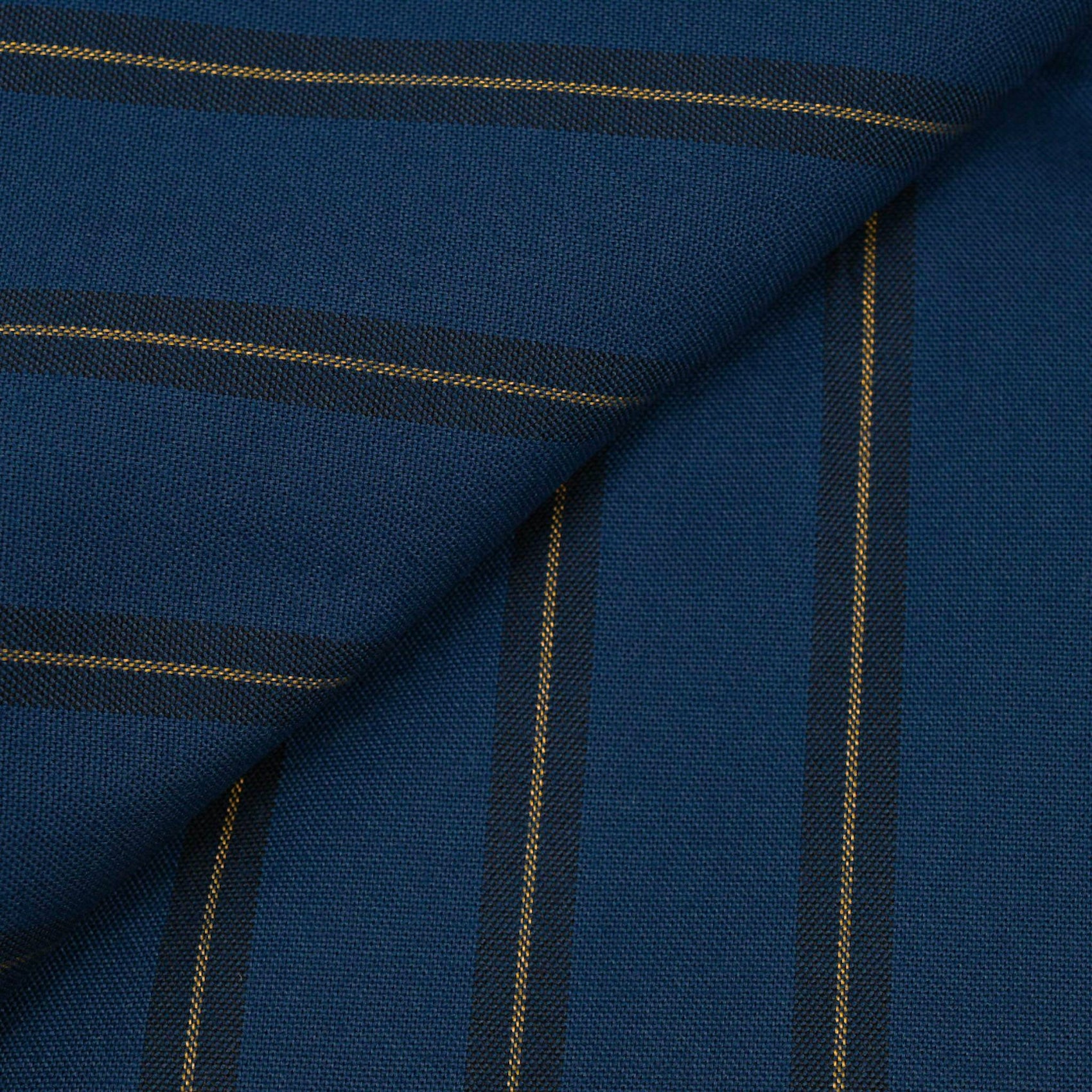 Thomas Mason Navy/Yellow Stripe Oxford Shirt - Yeossal & Co