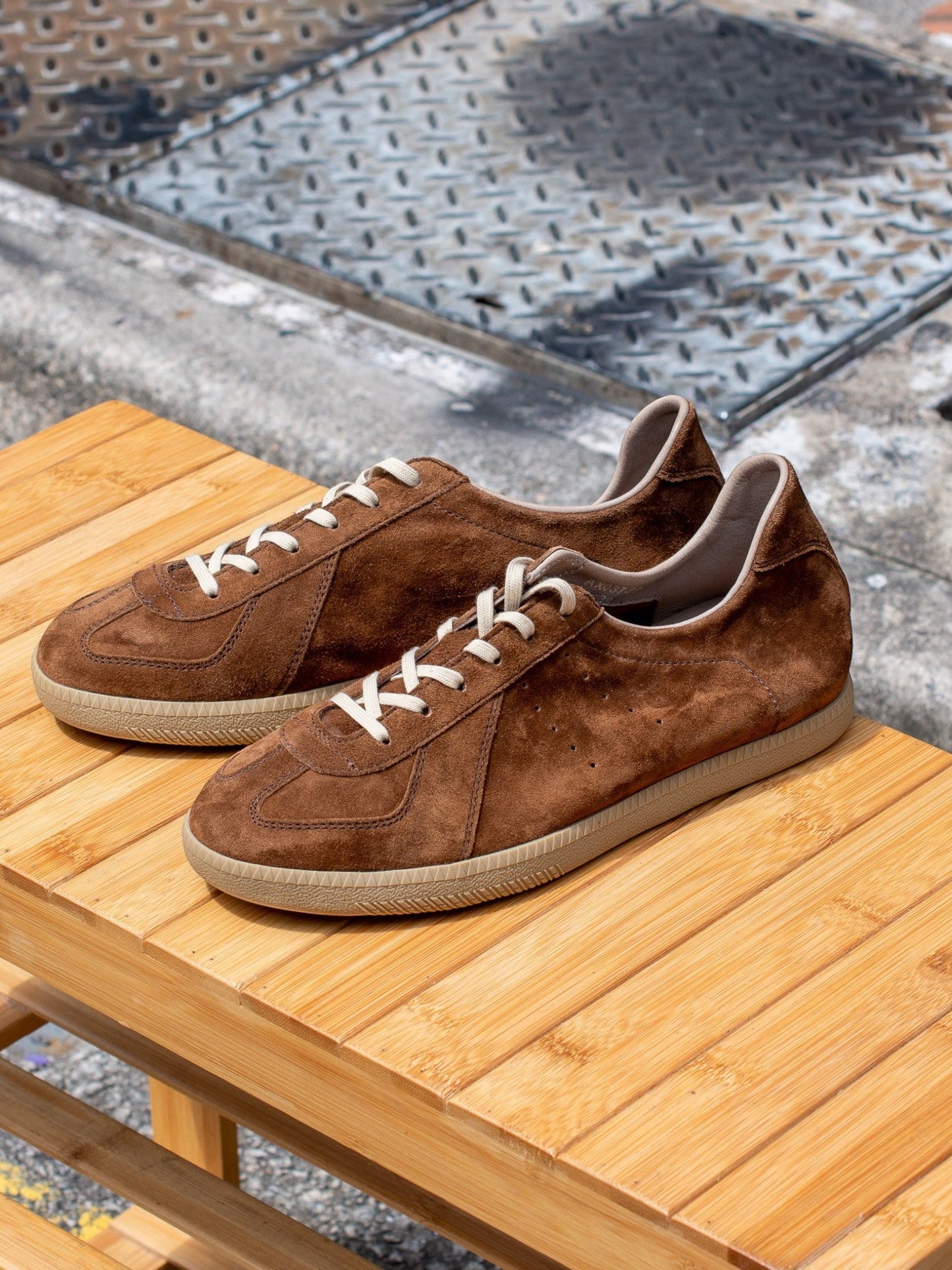 Tobacco Brown Suede Unlined GAT Sneakers - Yeossal