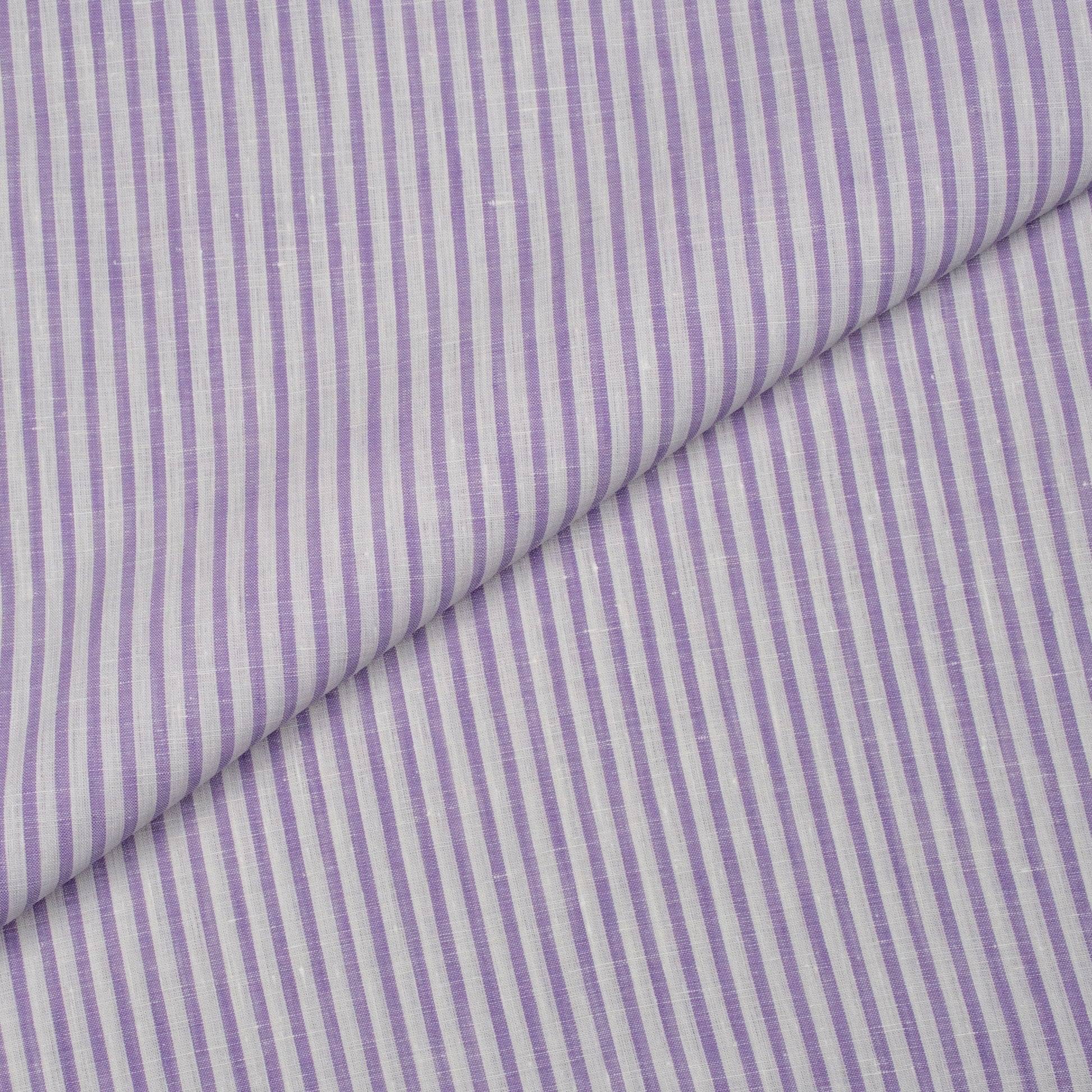 Top Lino 90 Purple Stripes Linen Shirt - Yeossal & Co