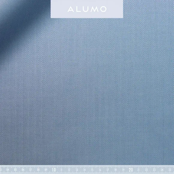 Twill Escort Light Blue Herringbone 1 Custom Shirt 7352.2121.400 - Yeossal