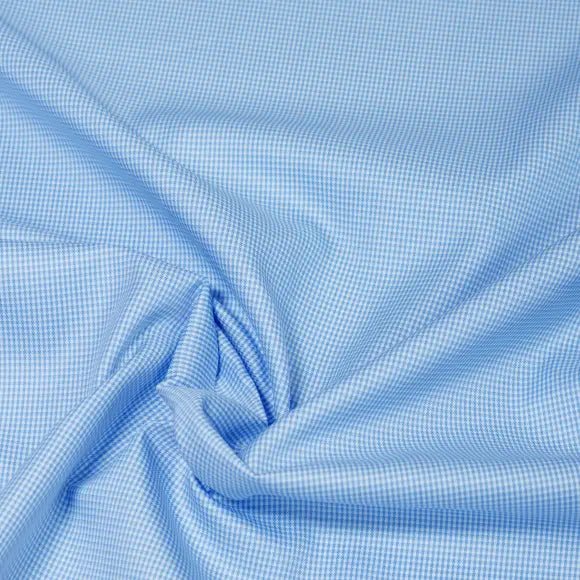 Twill Soprano Light Blue Twill Check Custom Shirt 7353.7977.400 - Yeossal