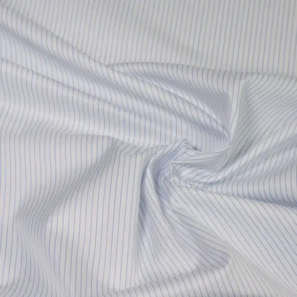 Twill Soprano Voyage Light Blue Twill Stripes Custom Shirt 7523.7970.256 - Yeossal