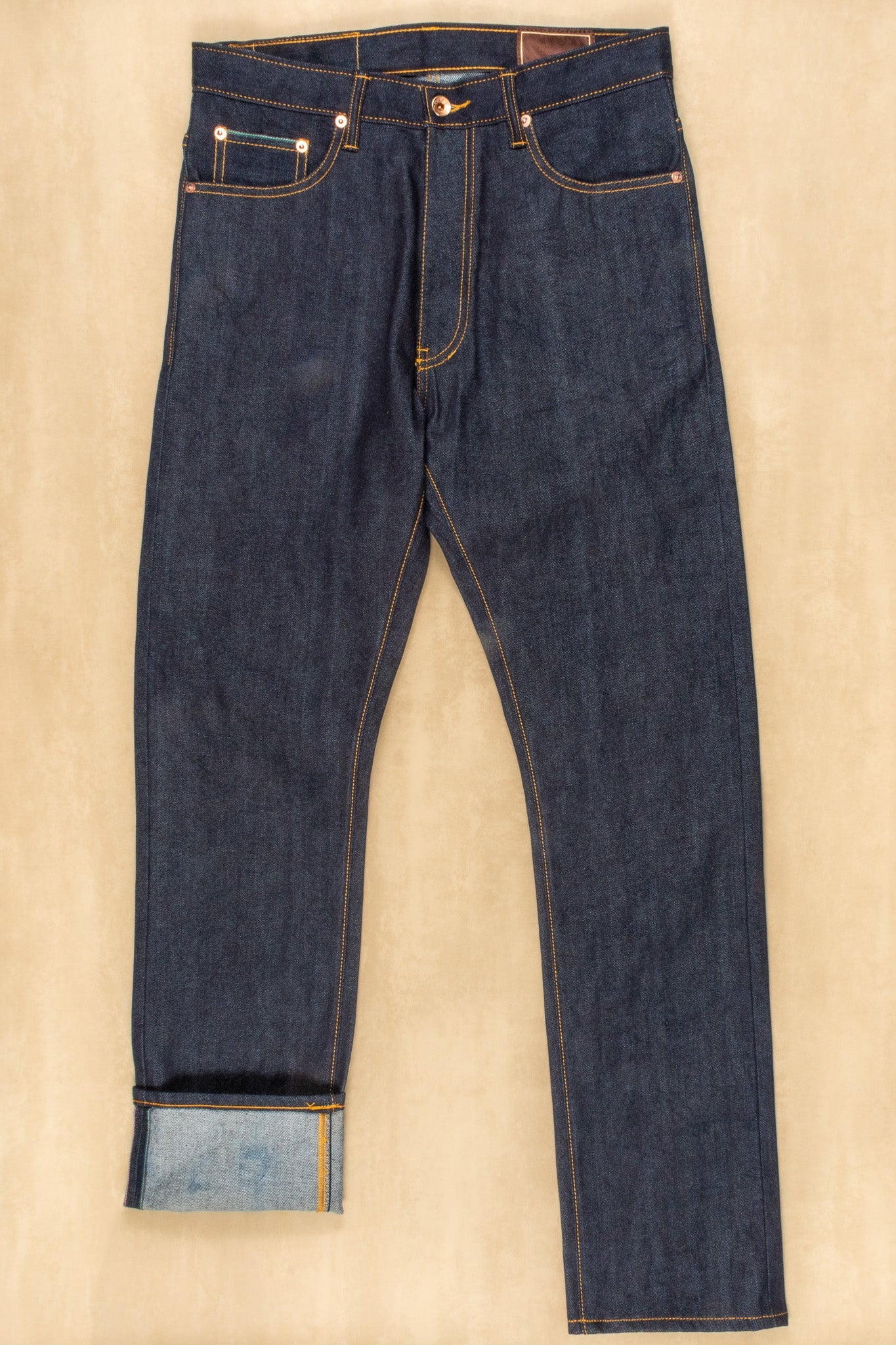Two - tone Stretch Workman Selvedge Jeans - Yeossal & Co