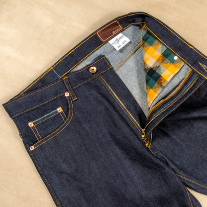 Two - tone Stretch Workman Selvedge Jeans - Yeossal & Co