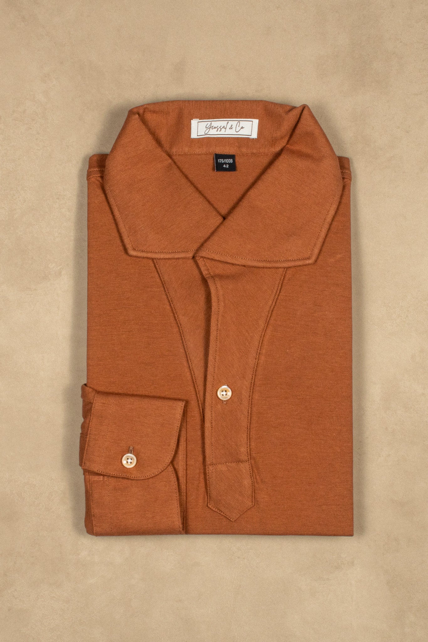 Caramel Jersey Cotton Polo Shirt MFC0586