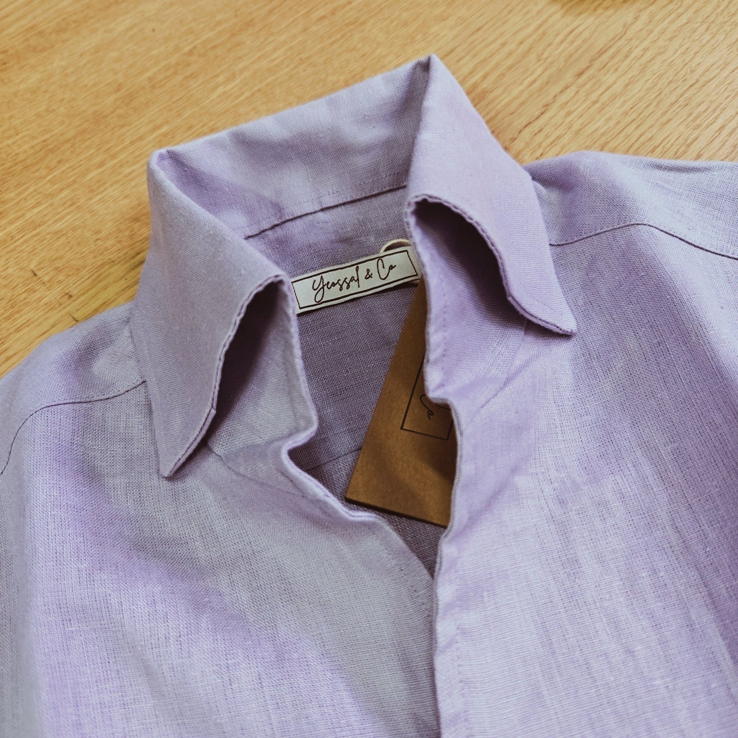 Violet Linen Long Sleeves Shirt - SS108 - Yeossal & Co