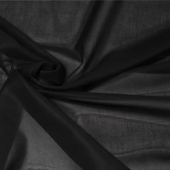 Voile Surselva Black Voile Solid Plain Custom Shirt 7260.5243.699 - Yeossal