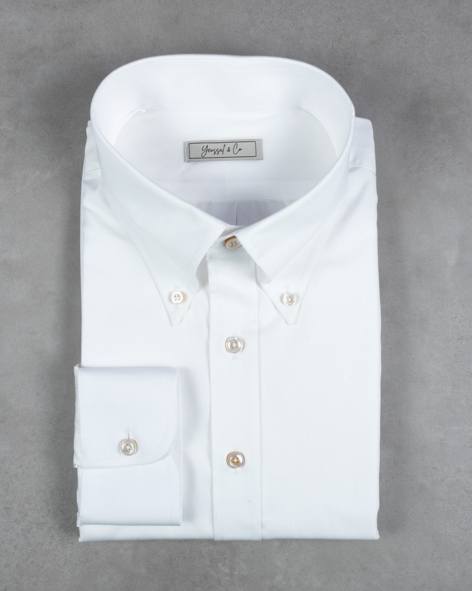 White Oxford Cotton Shirt MSC3039 - Yeossal & Co