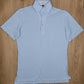 Baby Blue Stretch-Cotton Pique Polo Shirt MFC0005