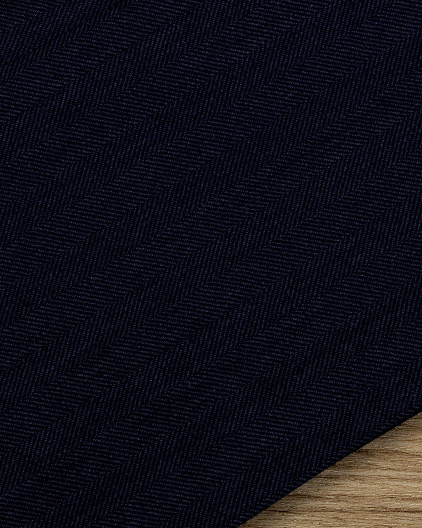 21 Micron Superbio Dark Blue Herringbone Custom Wool Trousers MMW0022 - Yeossal & Co