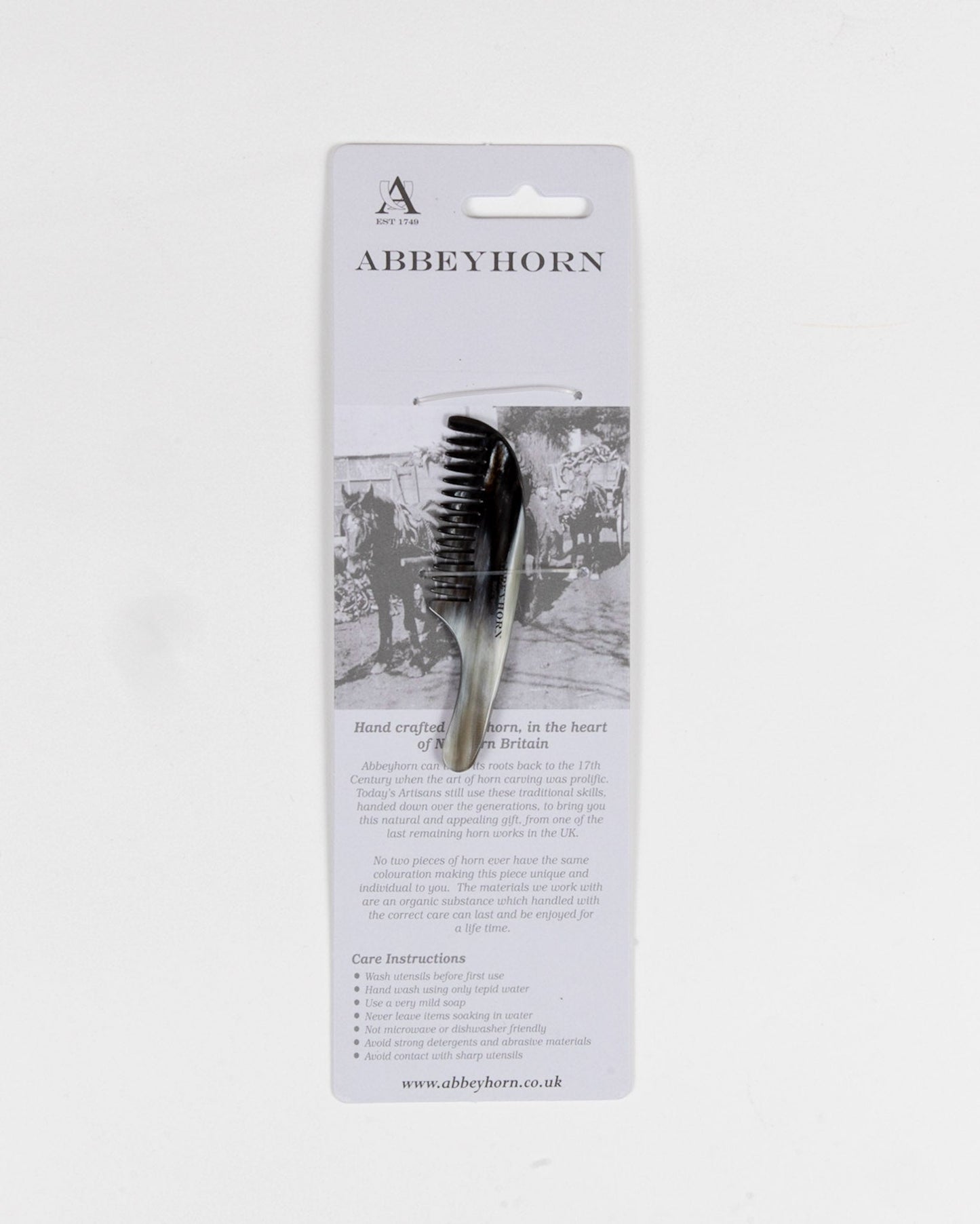 3.5" Horn Moustache Comb - Yeossal & Co