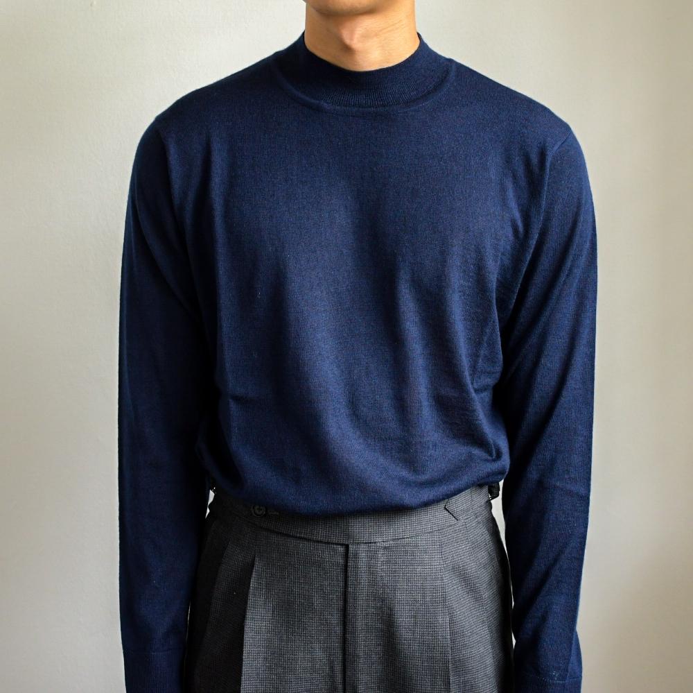 Knitted Cashmere Mock Neck