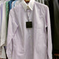[Sample] White w/ Purple Stripes Long Sleeves Shirt - SS049