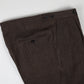 Lanitex Dark Brown Herringbone Trousers MFW0384