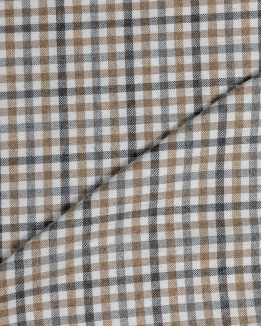 Brown Plaid Flannel Custom Shirt