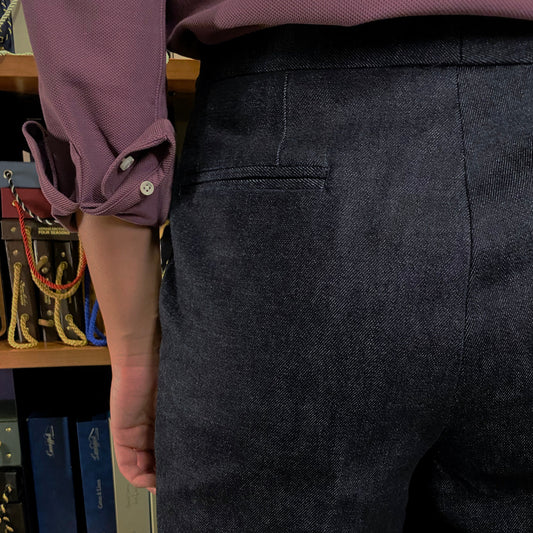 Japanese Dark Indigo Denim Custom Trousers