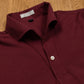 Maroon Stretch-Cotton Pique Polo Shirt MFC0407
