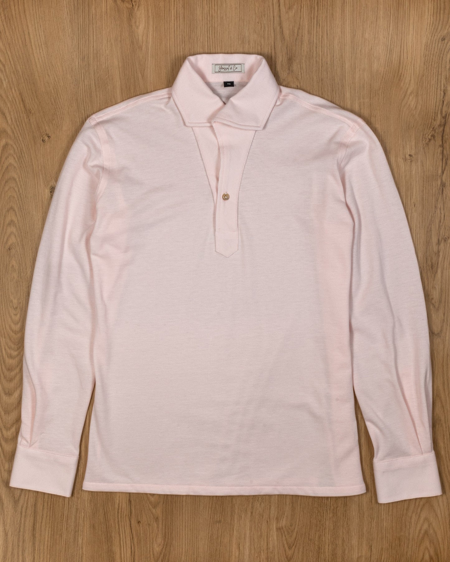 Pink Stretch-Cotton Pique Polo Shirt MFC0007