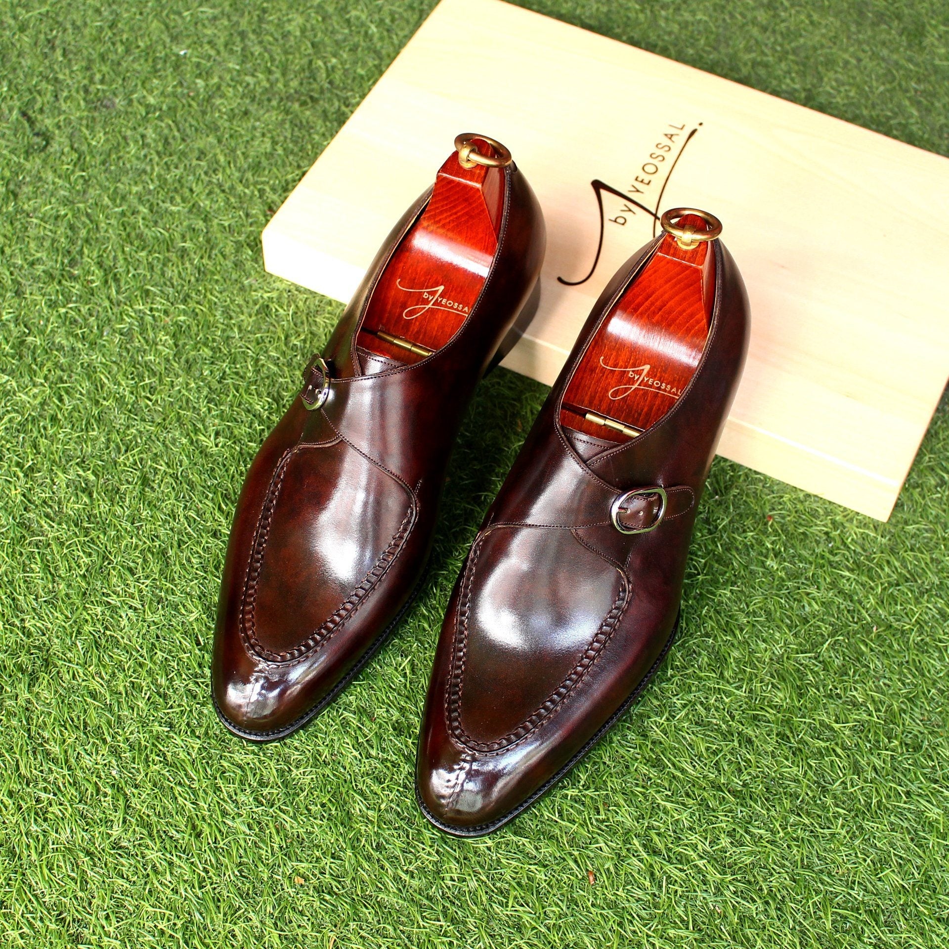 Ardmore Split - Toe Single Monk Shoes - Yeossal & Co