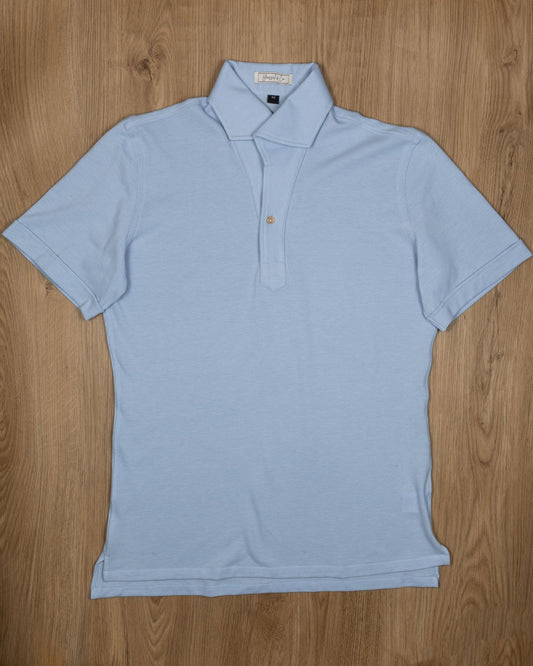 Baby Blue Stretch - Cotton Pique Polo Shirt MFC0005 - Yeossal & Co