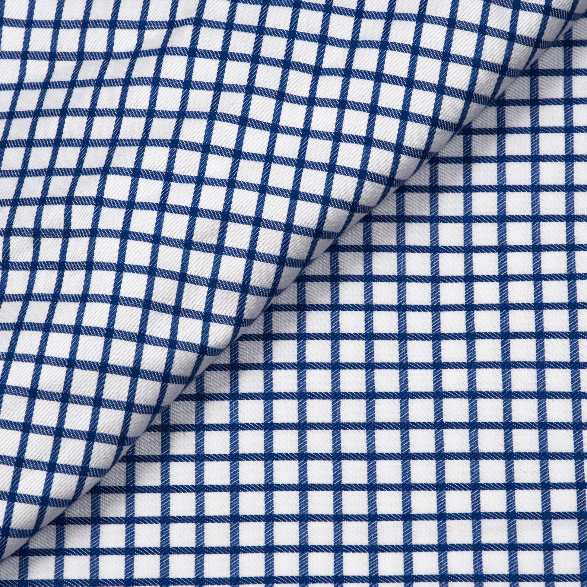 Blue Gingham Custom Cotton Shirt MFC0185 - Yeossal & Co