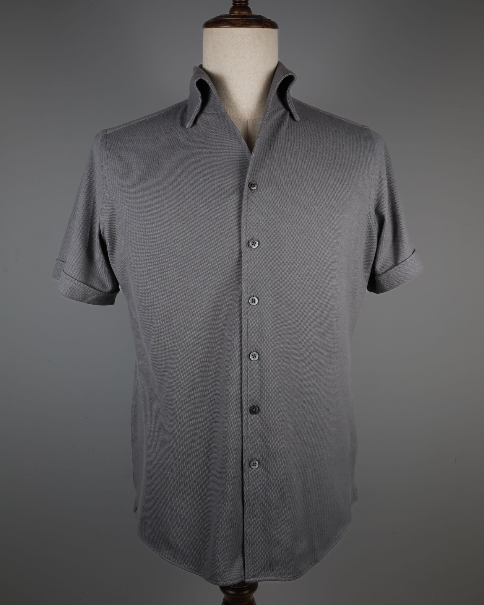 Brayan One - Piece Collar Pique Cotton Shirt - Yeossal & Co