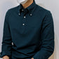 Button Down Pique Cotton Polo Shirt - Yeossal & Co