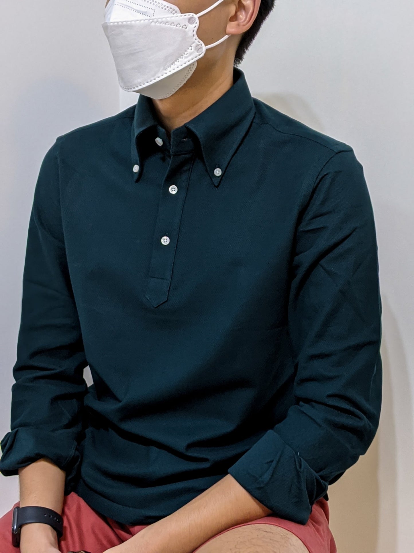 Button Down Pique Cotton Polo Shirt - Yeossal & Co