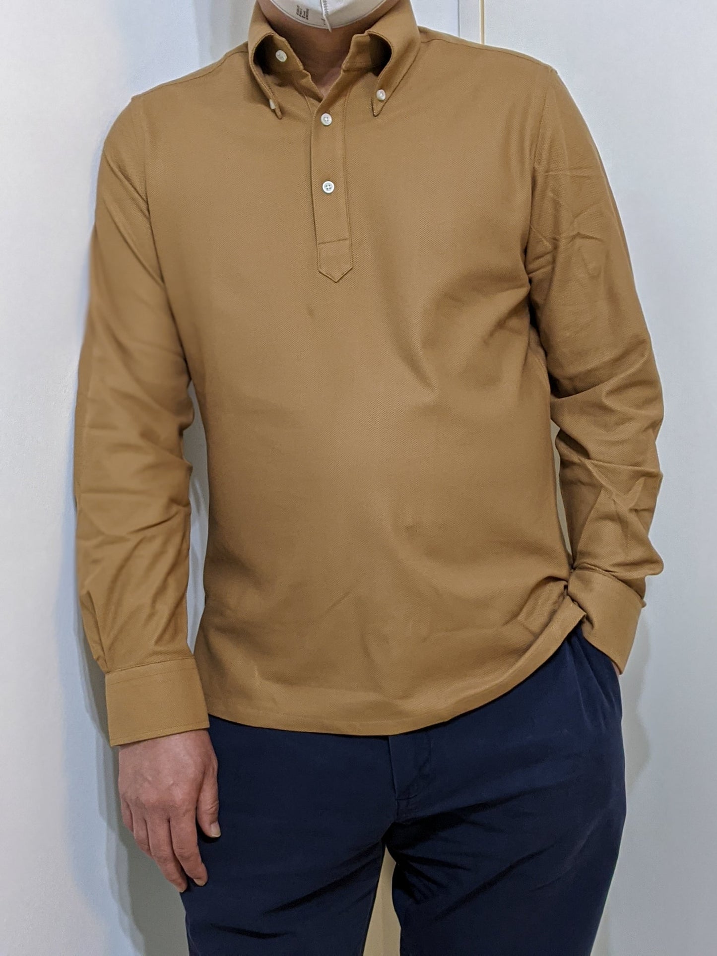 Button Down Pique Cotton Polo Shirt - Yeossal & Co
