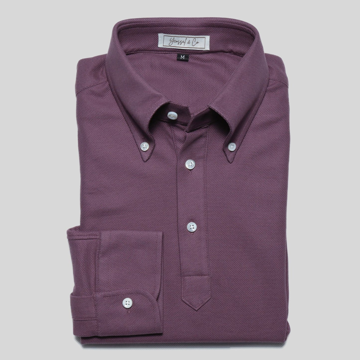 Button Down Pique Cotton Polo Shirt - Yeossal & Co