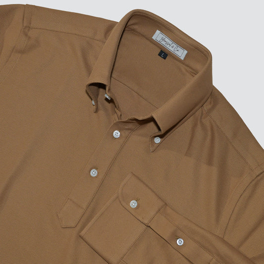 Button Down Pique Cotton Polo Shirt - Yeossal & Co