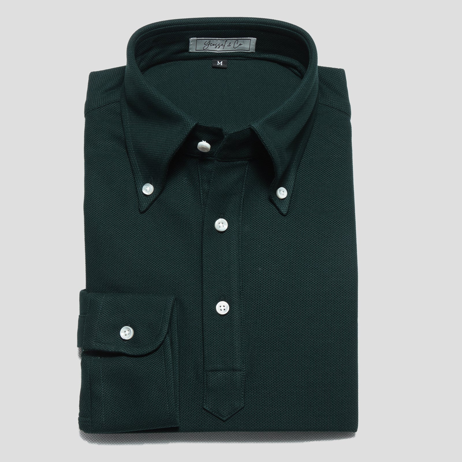 Button Down Pique Cotton Polo Shirt - Yeossal & Co