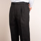 Charcoal Marle Herringbone Flannel Custom Trousers - Yeossal & Co