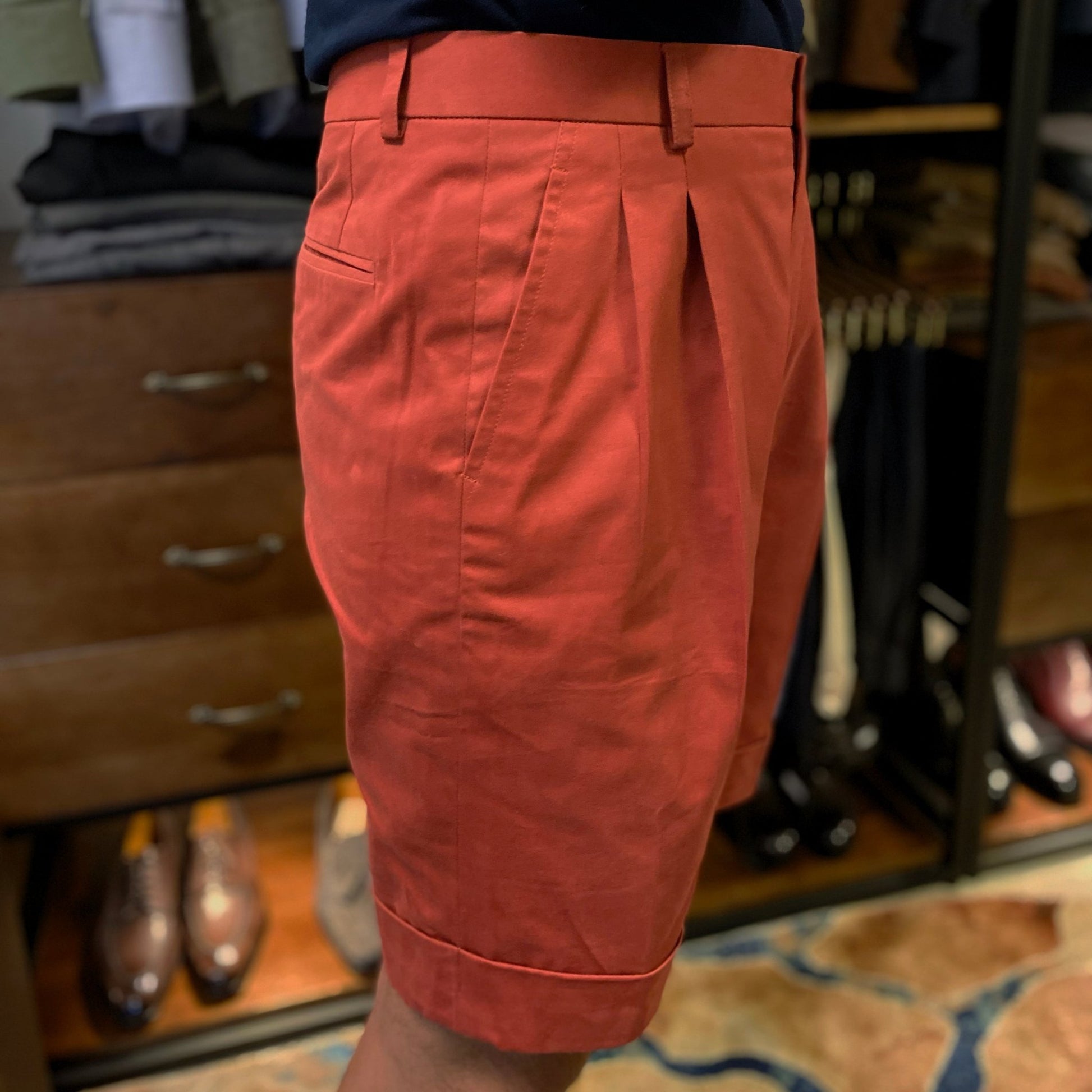 Custom Trousers with Dugdale Cotton Imperial Red - Yeossal & Co