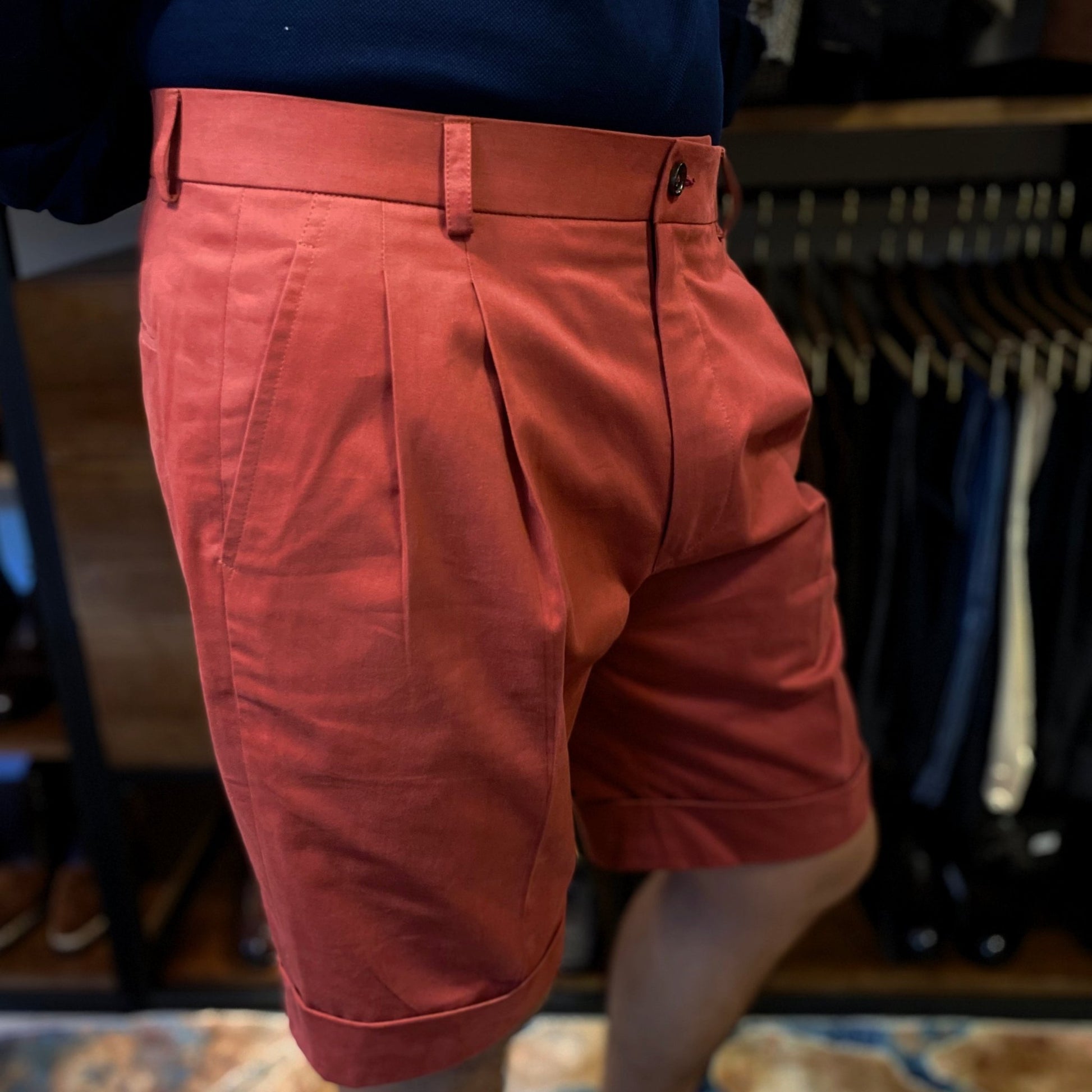 Custom Trousers with Dugdale Cotton Imperial Red - Yeossal & Co