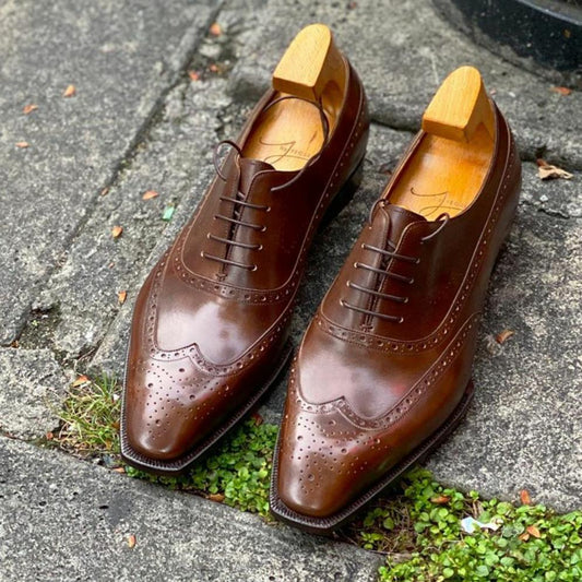 Duxton Balmoral Brogued Oxford Shoes - Yeossal & Co