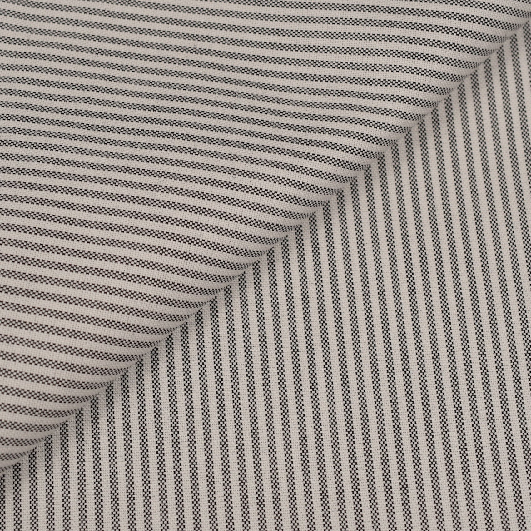 Thomas Mason Grey Stripes American Oxford Cotton Shirt