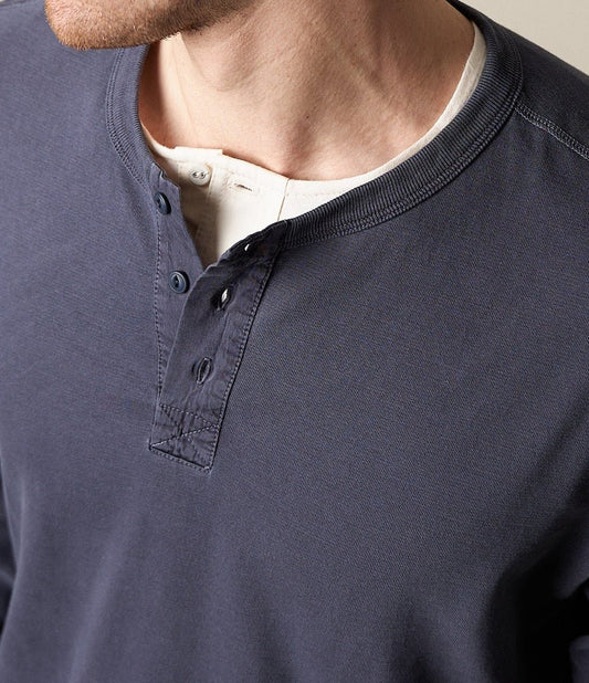 Good Originals Men's Loopwheel Henley Vintage Wash - Yeossal & Co