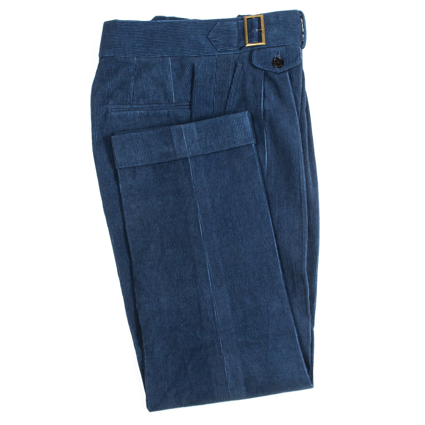 Indigo Corduroy Custom Trousers - Yeossal & Co