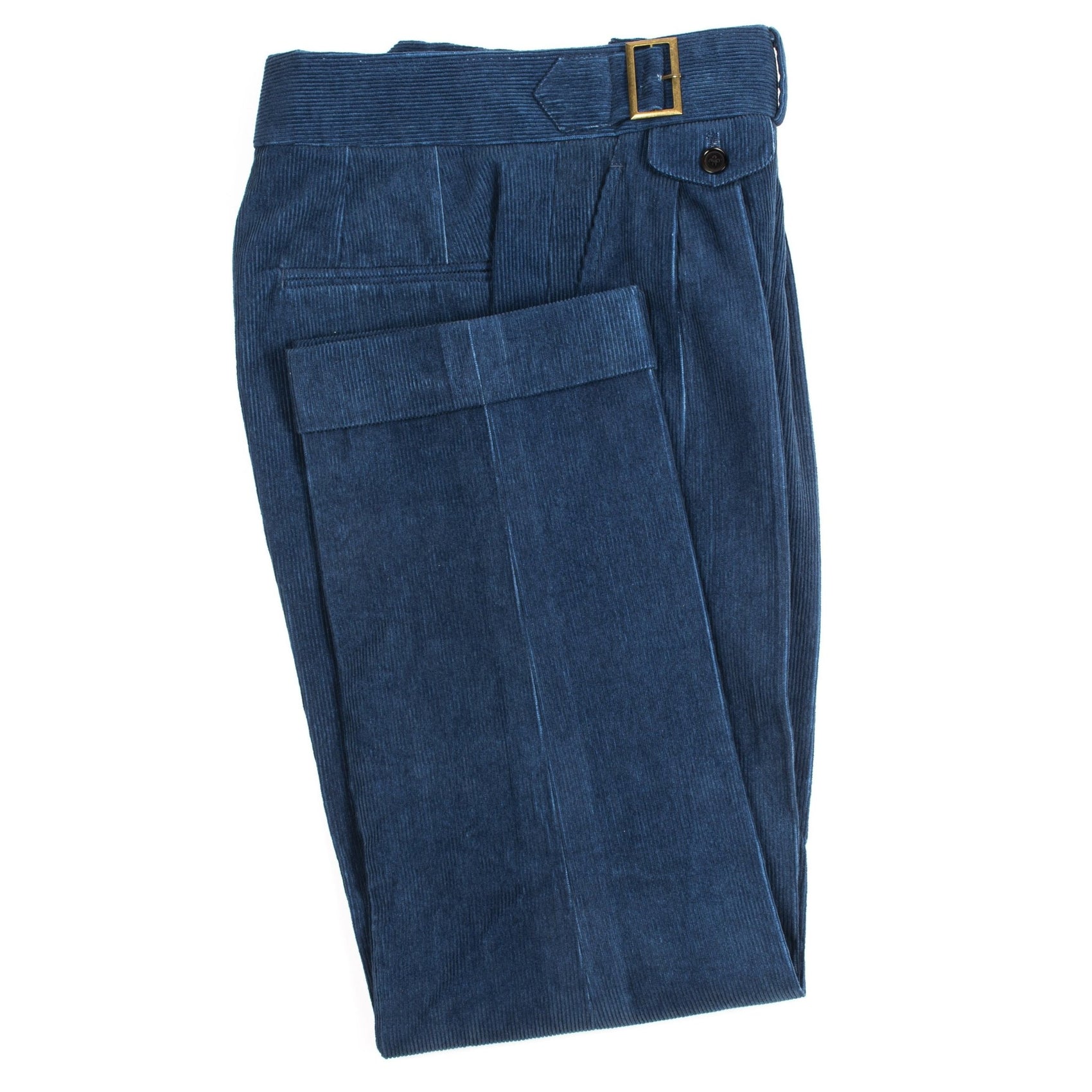 Indigo Corduroy Custom Trousers - Yeossal & Co
