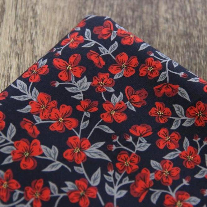 Liberty Fabrics Black Peach Blossom Custom Shirts - Yeossal & Co
