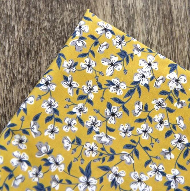 Liberty Fabrics Yellow Peach Blossom Custom Shirts - Yeossal & Co