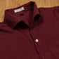 Maroon Stretch - Cotton Pique Polo Shirt MFC0407 - Yeossal & Co