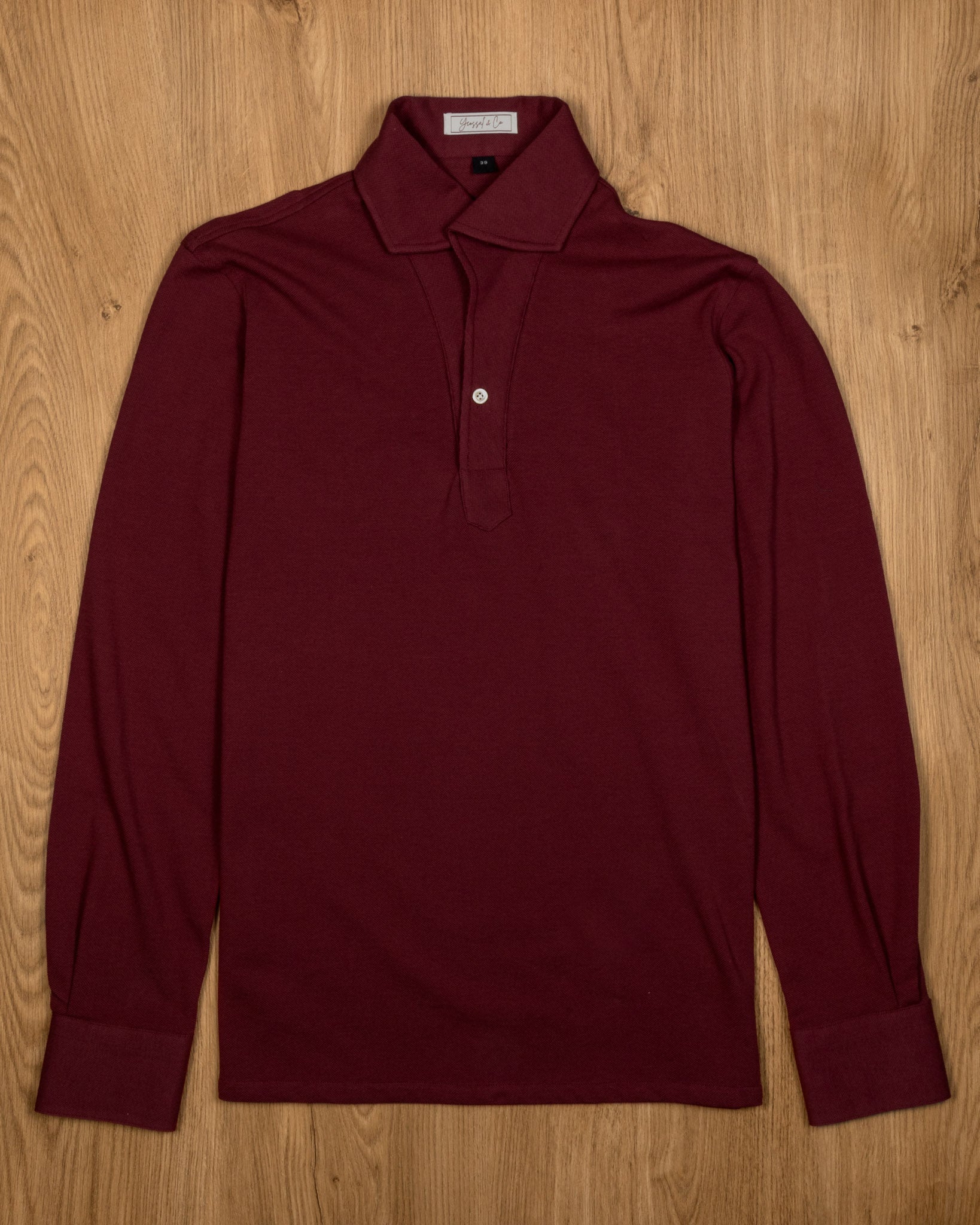 Maroon Stretch - Cotton Pique Polo Shirt MFC0407 - Yeossal & Co