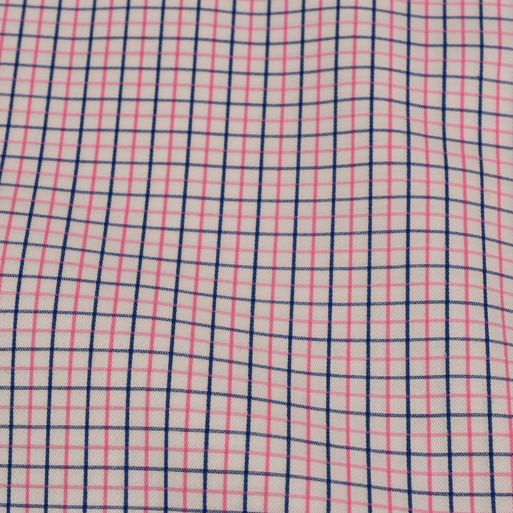 Navy Pink White Plaid Shirt - Yeossal & Co